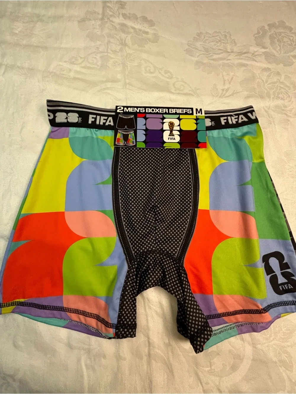 FIFA Men’s Boxer Briefs 2 Pack Size M World Cup 26 Soccer Underwear NWT